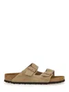 Birkenstock Arizona Soft Footbed Slide Sandal In Neutral