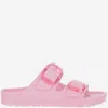 Birkenstock Footbed Double Strap Buckle Narrow Fit Sandals In Pink