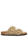 Birkenstock Arizona Big Buckle Shearling Sandals In Brown
