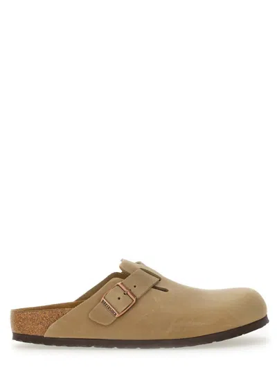 Birkenstock Boston Leather Mule In Brown