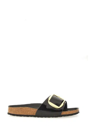 Birkenstock Brown Madrid Big Buckle Sandals In Black