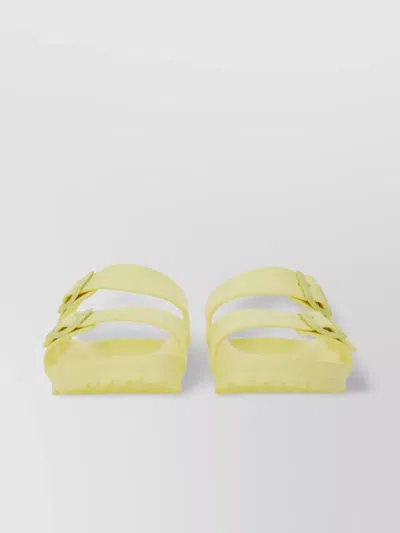 Birkenstock Sandal Narrow Flat Textured Sole In Yellow