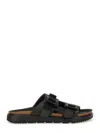 Birkenstock Heeled Sandals With Flat Sole And Open Toe In Black