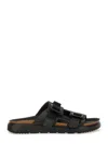 Birkenstock Heeled Sandals With Flat Sole And Open Toe In Black