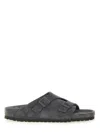 Birkenstock Zurich Suede Slides In Grey