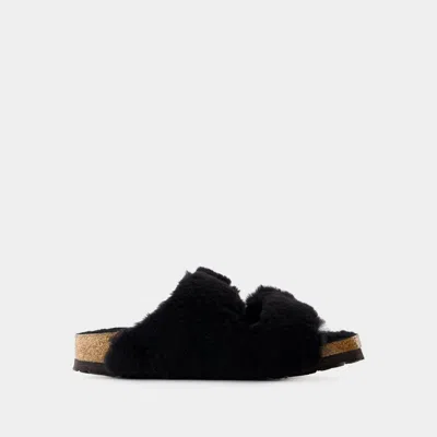 BIRKENSTOCK SANDALES ARIZONA BB SHEARLING TEDDY - BIRKENSTOCK - LAINE - NOIR