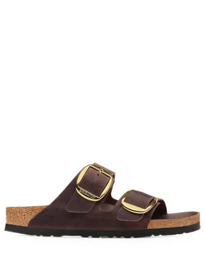 Birkenstock Sandali Arizona Big Buckle In Pelle Nabuk In Animal Print