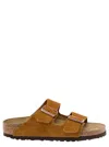 Birkenstock Buckle Detailed Slip-on Sandals In Brown