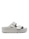 Birkenstock Arizona Pap Flex Platform Sandals In Grey