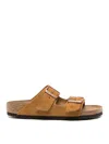Birkenstock Sandali Slip-on 'arizona' Con Logo Inciso In Brown