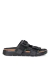 Birkenstock Heeled Sandals With Flat Sole And Open Toe In Black