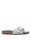 Birkenstock Madrid Big Buckle Slide Sandal In Green