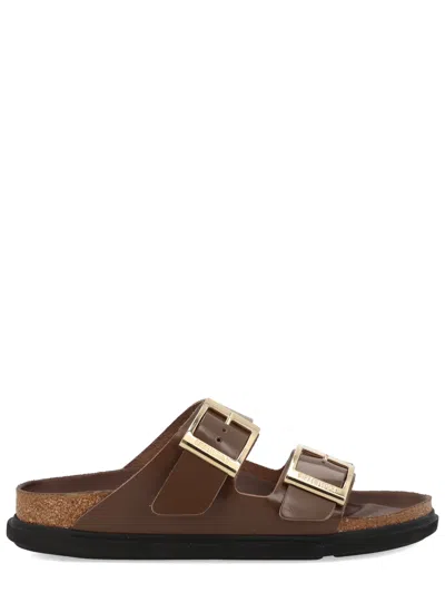 Birkenstock Arizona Open Toe Sandals Cork Platform In Brown