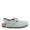 Birkenstock 'tokio' Light Blue Mules With Buckles On The Front And Back