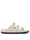 Birkenstock Triple Buckle Open Toe Flat Sole Sandals