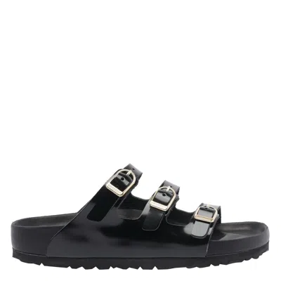 Birkenstock Patent Leather Florida Fresh Sandals In Black