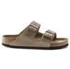 Birkenstock Logo Double Buckle Slippers In Neutral