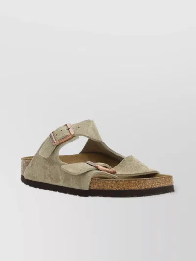 Birkenstock Sandals Arizona Sfb Suede Leather In Neutral