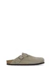 Birkenstock Taupe Narrow Boston Soft Footbed Slip-on Loafers In Beige