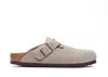 Birkenstock Boston Flat Shoes Brown In Beige