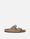 Birkenstock Womens Tobacco Brown Arizona Two-strap Faux-leather Sandals In Beige