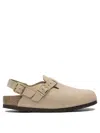 Birkenstock Mule 'tokio' Con Fibbia Sul Fronte E Sul Retro In Beige