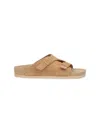 Birkenstock Zurich Double-buckle Suede Sandals In Beige