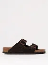Birkenstock Logo Slippers In Black