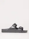 Birkenstock Arizona Logo-detail Slides In Black