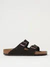 Birkenstock Brown Narrow Suede Soft Footbed Arizona Sandals