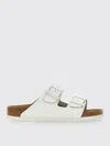 Birkenstock White Regular Arizona Soft Footbed Sandals In White