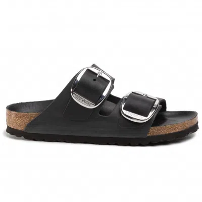 Birkenstock Arizona Big Buckle Birko Flor Womens Sandals In Black