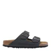 Birkenstock Buckle Slide Sandals In Black