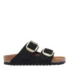 Birkenstock Arizona Big Buckle Nubuck Sandals In Black