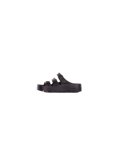 Birkenstock Florida Fresh Patent Leather Sandals In Black