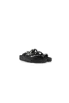 Birkenstock Black Slip-on Sandal With Adjustable Buckle Straps In Black