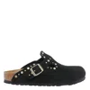 Birkenstock Boston Rivets Studded Buckle Mules In Black
