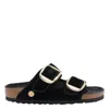 Birkenstock Arizona Big Buckle Piping Rivet Logo Sandals In Black