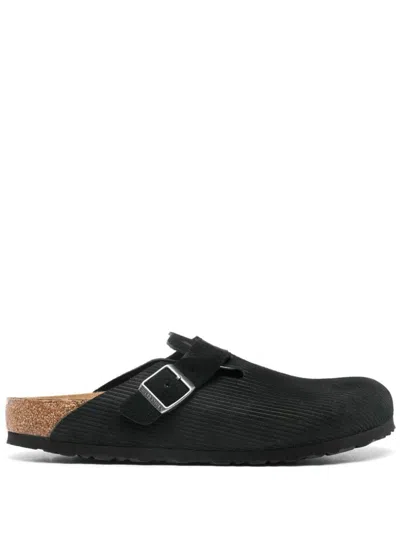 BIRKENSTOCK BIRKENSTOCK BOSTON BLACK LEATHER CLOGS