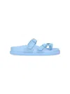 Birkenstock 1774 Light-blue Leather Arizona Avantgarde Slippers In Blue
