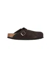 Birkenstock Brown Regular Boston Soft Footbed Slip-on Loafers In Brown
