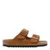 Birkenstock Tan Regular Arizona Soft Footbed Sandals In Brown