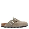 Birkenstock Beige Slip-on Sandals With Adjustable Buckle In Brown