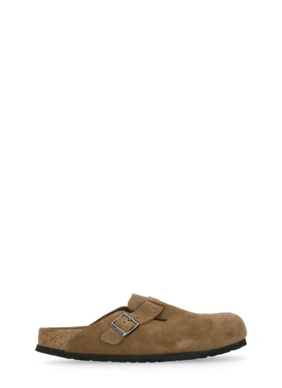 Birkenstock Brown Suede Boston Slippers