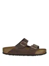 Birkenstock Little Kids Arizona Birkibuc Sandals From Finish Line In Brown