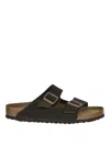 Birkenstock Arizona Soft Footbed Womens Oiled Leather Sandals In Brown