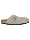 Birkenstock Boston Shearling-lined Suede Clogs In Brown