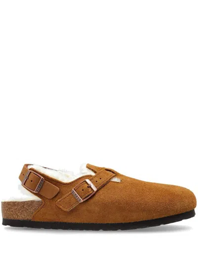 BIRKENSTOCK BIRKENSTOCK TOKIO SHEARLING SUEDE LEATHER SANDALS (DROPE S) SHOES