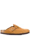 Birkenstock Boston Suede Sandals In Brown