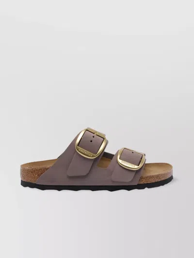 Birkenstock Sandals Round Open Textured Sole Lateral Maxi Buckles In Red